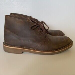 Clarks Dark Brown Leather Bushacre 2 Chukka Boots